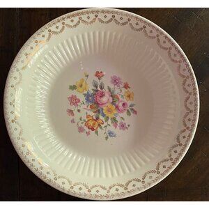 Vintage Mary Dunbar "Meadow Rose" American Romes Dinnerware Bowl  22Kt Gold Trim
